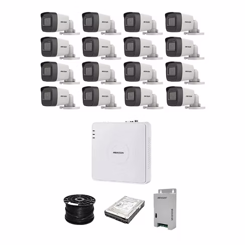 16-camera IP CCTV kit with NVR, cable and hard drive